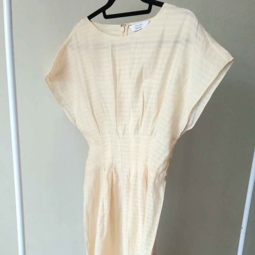 & Other Stories Linen Midi Dress Size 34 beige - Picture 7 of 9